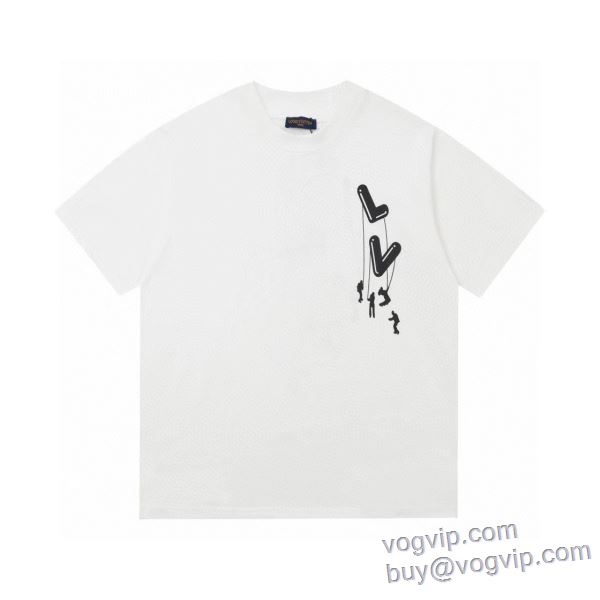 2025人気新作 ルイ ヴィトン LOUIS VUITTON ブランドコピー 超限定即完売 半袖Tシャツ 2色可選