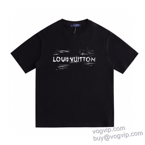 可愛く上品な雰囲気 ルイ ヴィトン LOUIS VUITTON コピー 半袖Tシャツ 2色可選 2025人気新作