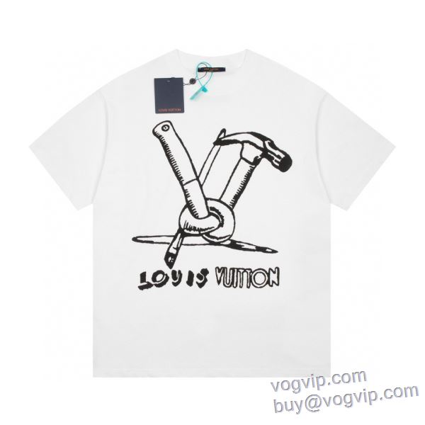 ルイ ヴィトン LOUIS VUITTON コピー ブランド 2025数量限定低価 半袖Tシャツ 2色可選 変わらない人気を誇る
