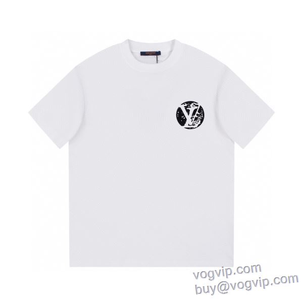 人気雑誌掲載 ルイ ヴィトン LOUIS VUITTON 偽物ブランド 2025限定セール新品 半袖Tシャツ 2色可選