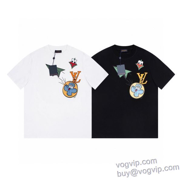 半袖Tシャツ 存在感のある ルイ ヴィトン LOUIS VUITTON ブランドコピー 2025限定セール新品 2色可選
