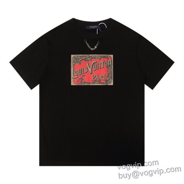 大人のセンスを感じさせる 半袖Tシャツ 2色可選 ルイ ヴィトン LOUIS VUITTON 2025新商品！ コピー ブランド