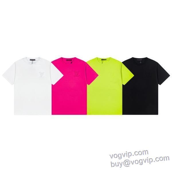 2025新作入荷人気 ルイ ヴィトン LOUIS VUITTON 目玉商品 半袖Tシャツ 4色可選 スーパーコピー 激安