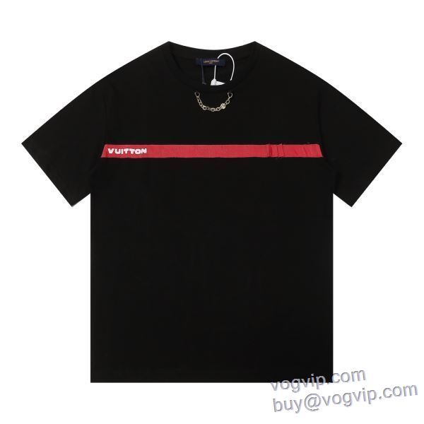 ルイ ヴィトン LOUIS VUITTON 2025最安値お得 半袖Tシャツ 2色可選 スーパーコピー 高評価の人気品