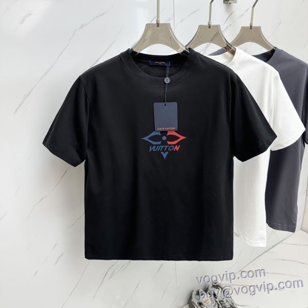 2025最安値お得 ルイ ヴィトン LOUIS VUITTON お洒落な存在感 半袖Tシャツ 3色可選 ブランドスーパーコピー