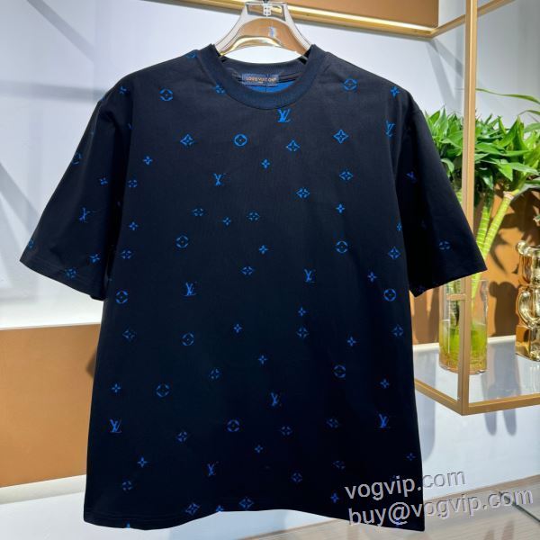 偽物ブランド 大人キレイに仕立てる ルイ ヴィトン LOUIS VUITTON 半袖Tシャツ 2色可選 2025最新入荷