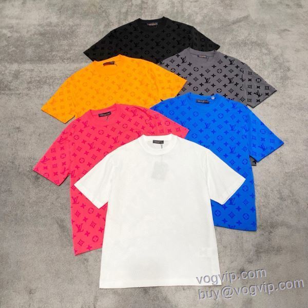 2025春夏季超人気 ブランドコピー ルイ ヴィトン LOUIS VUITTON 半袖Tシャツ 6色可選 上質
