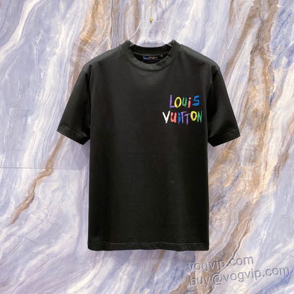 高級感ある LOUIS VUITTONブランドコピー 2025新作品 ルイ ヴィトン 半袖Tシャツ 2色可選
