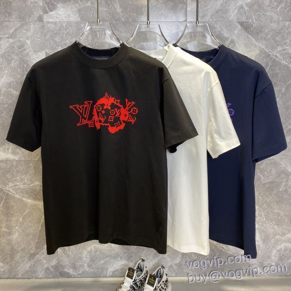 人気 ランキング ルイ ヴィトン LOUIS VUITTONスーパーコピー 半袖Tシャツ 3色可選 2025新作品