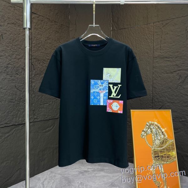 大人っぼい ルイ ヴィトン LOUIS VUITTONスーパーコピー 激安 半袖Tシャツ 3色可選 2025HOT人気セール
