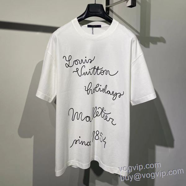 ルイ ヴィトン 2025お得大人気 半袖Tシャツ LOUIS VUITTON偽物ブランド ムダな装飾を排したデザイン