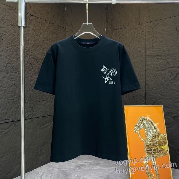 スタイリッシュな印象 LOUIS VUITTONブランドコピー 2025お得大人気 ルイ ヴィトン 半袖Tシャツ 3色可選