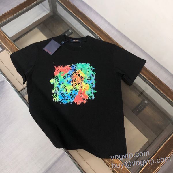 スーパーコピー信用できるサイト 2025お買い得本物保証 ルイ ヴィトン LOUIS VUITTON 半袖Tシャツ 2色可選 売れ筋！