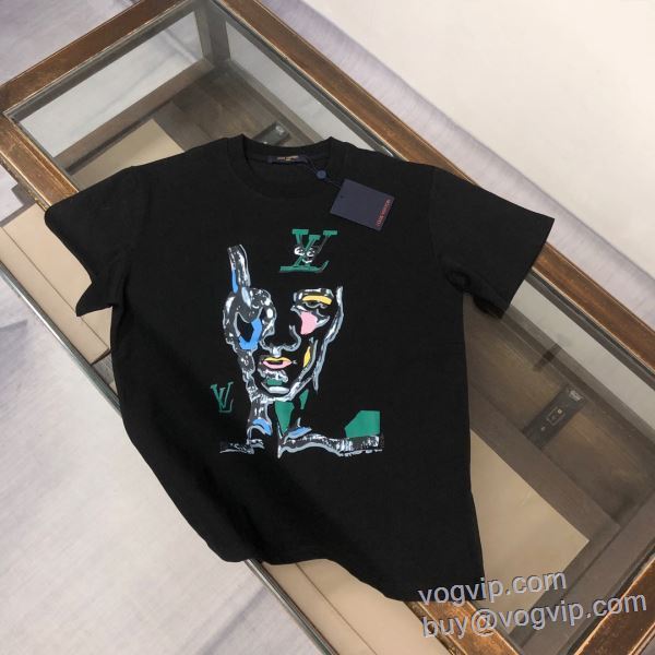 格安！ルイ ヴィトン LOUIS VUITTON スーパーコピー 優良サイト 半袖Tシャツ 2色可選 2025爆買いセール