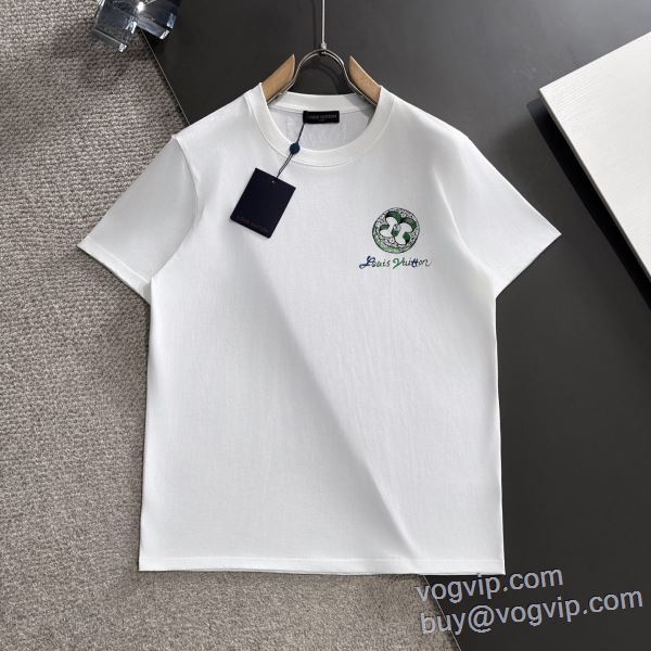 LOUIS VUITTON コピー 2025割引セール ルイ ヴィトン 半袖Tシャツ 2色可選 高級感演出