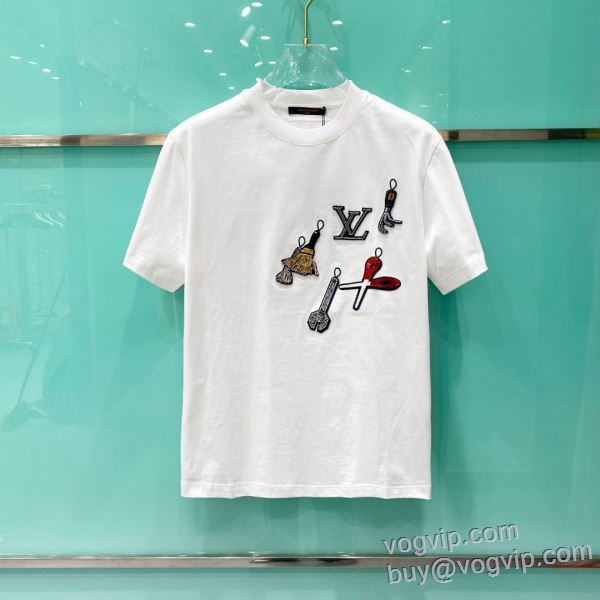 贈り物にも◎ ルイ ヴィトン LOUIS VUITTON スーパーコピー 激安 2025驚きの破格値大得価 半袖Tシャツ 2色可選