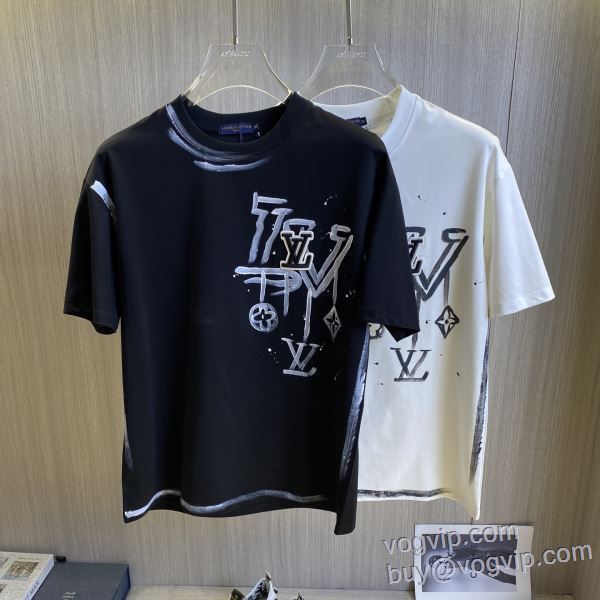 2025品質保証定番人気 ルイ ヴィトン LOUIS VUITTON ブランドスーパーコピー 半袖Tシャツ 2色可選 耐久性に優れ