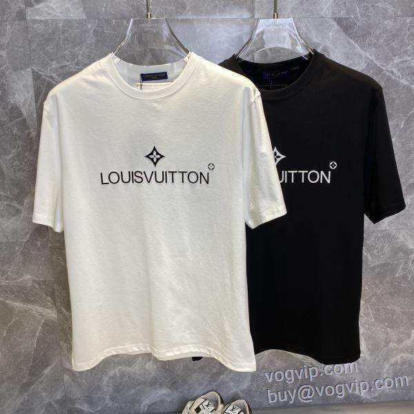 絶大な人気を誇る ルイ ヴィトン LOUIS VUITTON ブランドコピー 半袖Tシャツ 2色可選 2025品質保証定番人気