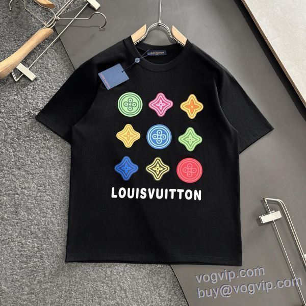 業界高品質スーパーコピー ルイ ヴィトン LOUIS VUITTON 2025新商品！ 半袖Tシャツ 2色可選 人気 ランキング