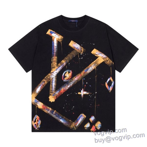 高品質なスーパーコピー商品 2025 半袖Tシャツ 2色可選 ルイ ヴィトン LOUIS VUITTON デザイン性の高い