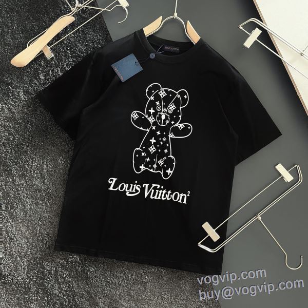 ルイ ヴィトン ブランド 偽物 通販 2025新作品 半袖Tシャツ 2色可選 LV195 豊富なサイズ