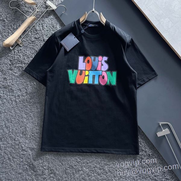 2025新作品 ルイ ヴィトン スーパーコピー 激安 個性的 半袖Tシャツ 2色可選 LV196