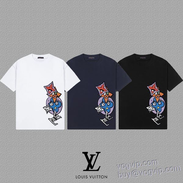 2025春夏季超人気 ルイ ヴィトン ブランドスーパーコピー 綺麗に決まるフォルム！ 半袖Tシャツ 3色可選 LV200