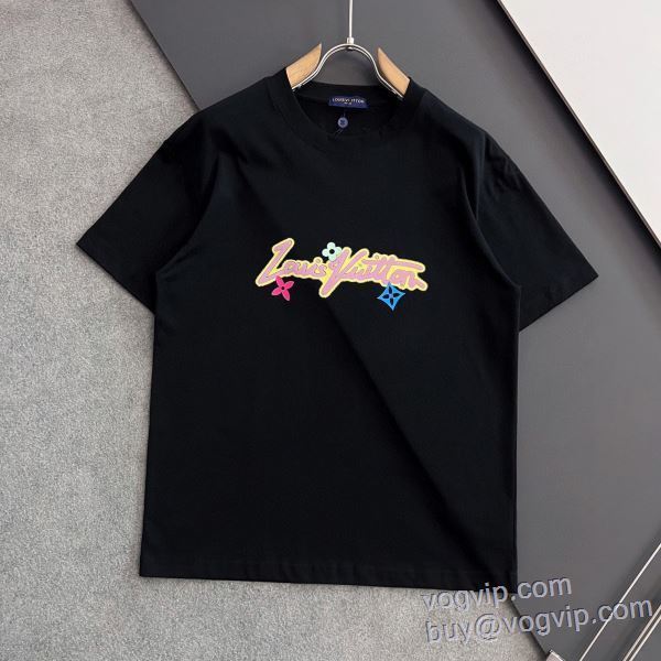 半袖Tシャツ 2色可選 人気商品登場 ルイ ヴィトン LOUIS VUITTON ブランドコピー 2025春夏季超人気 LV202