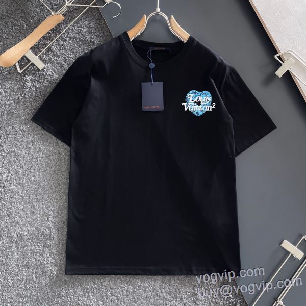 2025最新入荷 ルイ ヴィトン LOUIS VUITTON コピー 半袖Tシャツ 着心地抜群 2色可選 LV204