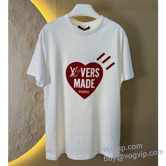 ルイ ヴィトン LOUIS VUITTON 上品な輝きを放つ形 半袖Tシャツ LV213 VOGブランドスーパーコピー 2025お得100%新品
