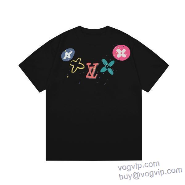 耐久性のある 半袖Tシャツ 2色可選 ルイ ヴィトン LOUIS VUITTON 2025お得100%新品 LV214 ブランドコピー代引き専門店