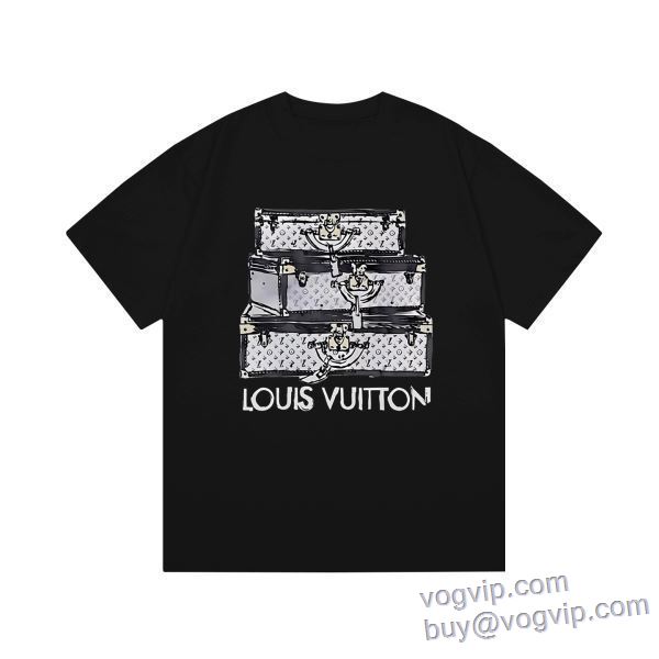 存在感のある ルイ ヴィトン LOUIS VUITTON 半袖Tシャツ 2色可選 LV221 最高N級ブランドコピー 2025お買い得セール