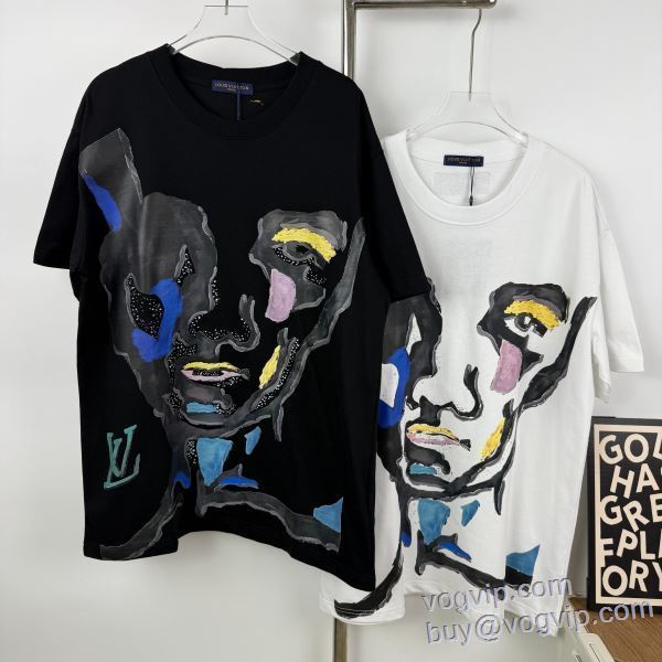 ファション性の高い ルイ ヴィトン LOUIS VUITTON 2025超激得安い 半袖Tシャツ 2色可選 LV227 高品質なスーパーコピー商品