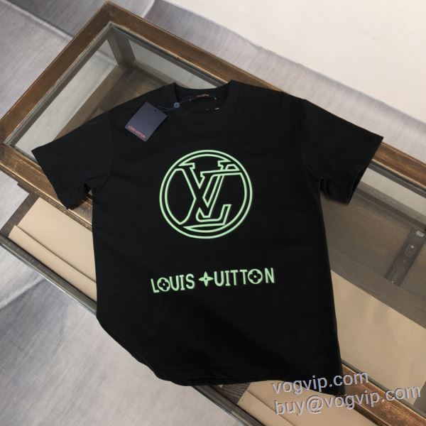 ショートパンツ 確定となる上品 半袖Tシャツ 2色可選 ルイ ヴィトン LOUIS VUITTON コピー 2025格安通販 LV243