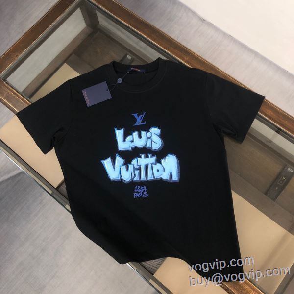 ルイ ヴィトン LOUIS VUITTON コピー ブランド 2025格安通販 半袖Tシャツ 2色可選 LV244 一番人気の新作はこれ
