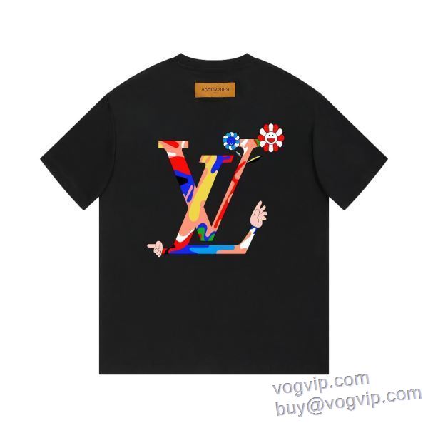 半袖Tシャツ 2色可選 コーデ 知的なムードを演出 ルイ ヴィトン LOUIS VUITTON ブランドスーパーコピー 2025割引セール LV250