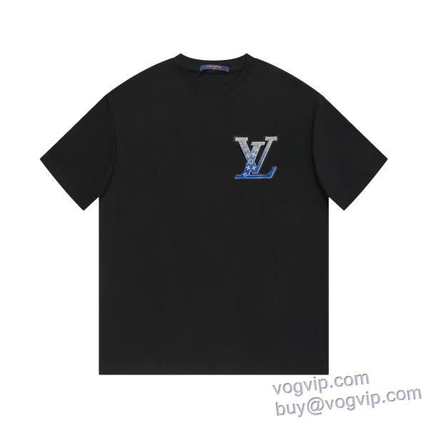 半袖Tシャツ 2色可選 ブランドスーパーコピー 激安専門店 落ち着いた質感 ルイ ヴィトン LOUIS VUITTON 2025激安大特価安い LV254