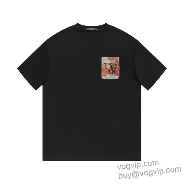 スーパーコピー信用できるサイト ルイ ヴィトン LOUIS VUITTON 2025驚きの破格値セール 半袖Tシャツ 2色可選 LV255 定番のアイテム