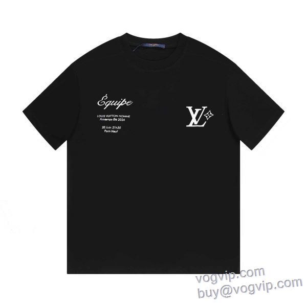 高級感漂わせる 業界高品質スーパーコピー ルイ ヴィトン LOUIS VUITTON 半袖Tシャツ 2色可選 LV257 2025驚きの破格値セール