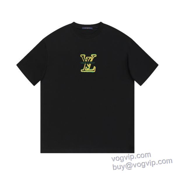 スーパーコピー 優良サイト 2025驚きの破格値セール 半袖Tシャツ 2色可選 LV258 ルイ ヴィトン LOUIS VUITTON 優美なお出かけスタイル