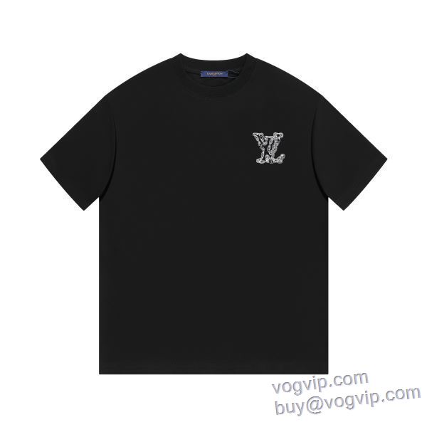 2025圧倒的な新作 VOGコピー ルイ ヴィトン LOUIS VUITTON 耐久性に優れ 半袖Tシャツ 2色可選 LV261