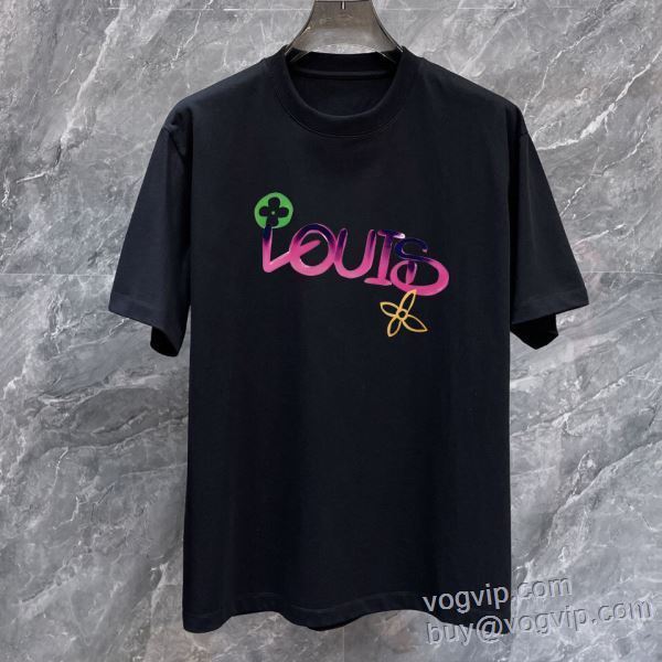 ブランドコピー ルイ ヴィトン LOUIS VUITTON 超激得品質保証 半袖Tシャツ 2色可選 LV280 2025限定セール低価