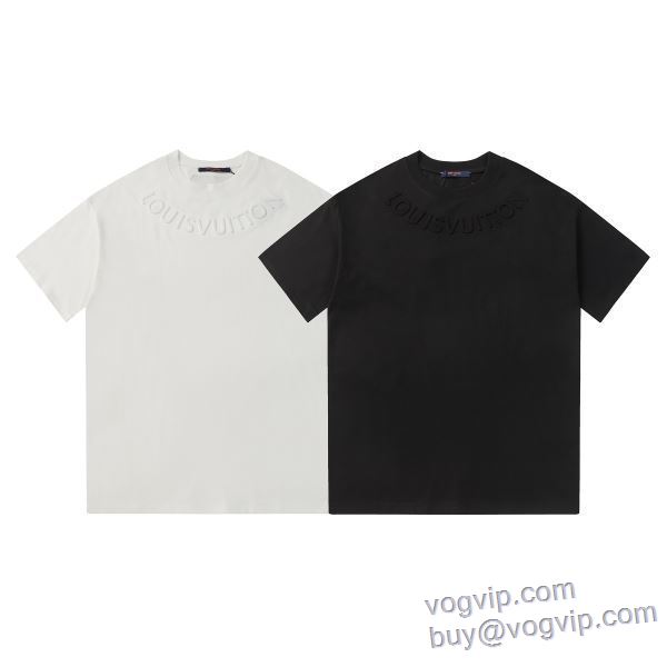 完売品！ ルイ ヴィトン LOUIS VUITTON 最大級ブランドコピー通販優良店 2025春夏季超人気 半袖Tシャツ 2色可選 LV303