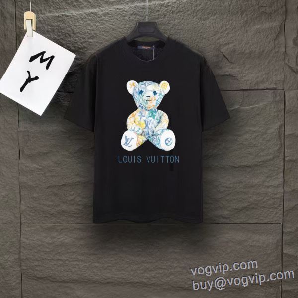 お買得 ルイ ヴィトン LOUIS VUITTON 高品質なスーパーコピー商品 半袖Tシャツ 2色可選 LV305 2025春夏季超人気