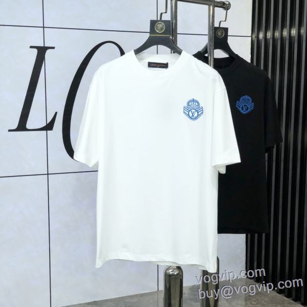 大人のおしゃれに ルイ ヴィトン LOUIS VUITTON 最大級ブランドコピー通販優良店 2025HOT低価 半袖Tシャツ 2色可選 LV307