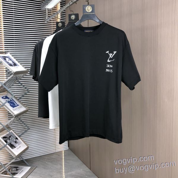 2025HOT低価 ルイ ヴィトン ブランドコピー 半袖Tシャツ 3色可選 LV308 人気が爆発