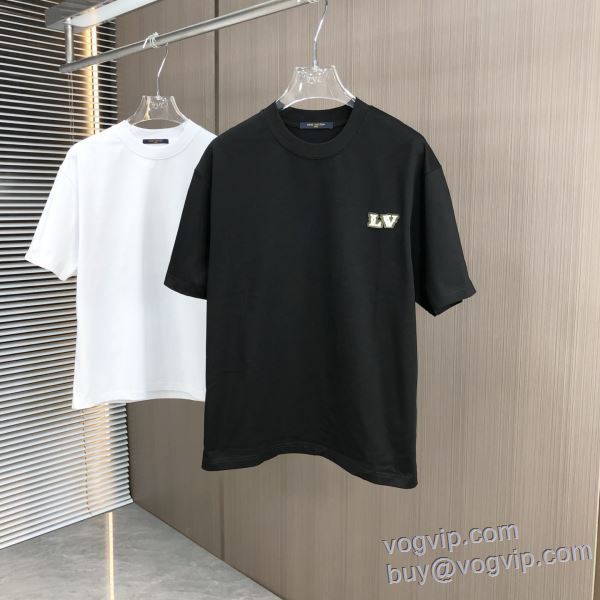 ルイ ヴィトン 偽物ブランド 2025お買い得豊富な 半袖Tシャツ 2色可選 LV315 贈り物にも◎