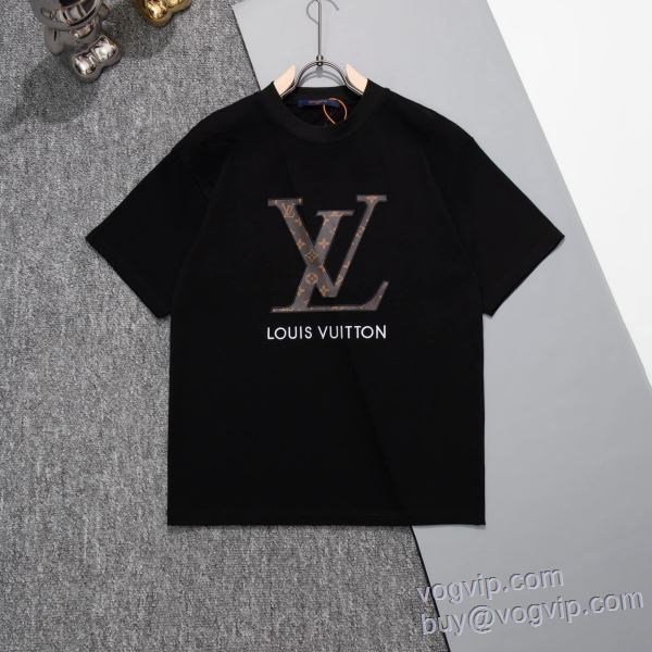 注目のアイテム 半袖Tシャツ 2色可選 ルイ ヴィトン LOUIS VUITTON コピー ブランド 2025爆買い低価 LV322