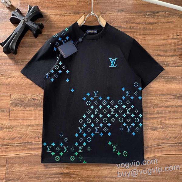 2025春夏新作 ルイ ヴィトン LOUIS VUITTON デザイン性の高い 半袖Tシャツ 2色可選 LV337 人気スーパーコピーブランド