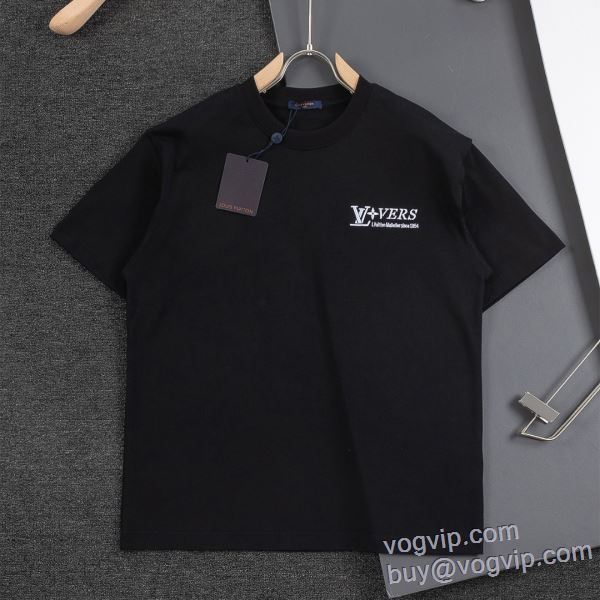 存在感のある ルイ ヴィトン LOUIS VUITTON 2025高評価 半袖Tシャツ 2色可選 LV339 VOGコピー